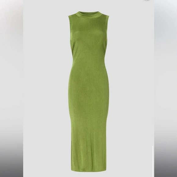 Atlein Collective Green Knit Midi Dress, RTR - Picture 5 of 11